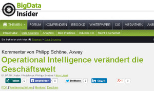 Comment on bigdata-insider.de – Operational Intelligence verändert die Geschäftswelt